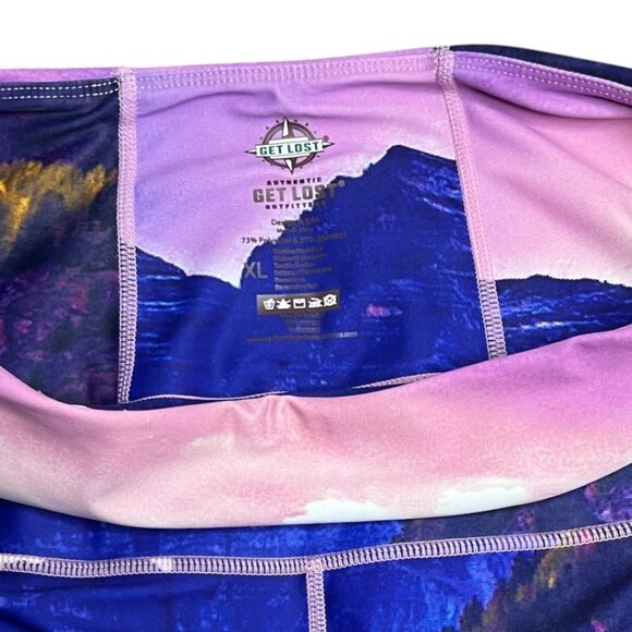 Get Lost Outfitters Aspen Legging Scenic‎ Print High Rise Activewear Pants XL - Picture 5 of 8